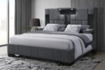 OSCAR DARK GREY 8 QUEEN BED NO WOOD TRIM