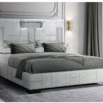 OSCAR GREY KING BED NO WOOD TRIM