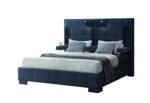 OSCAR NAVY BLUE KING BED NO WOOD TRIM - Image 3