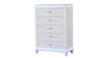 OPIUM QUEEN 5 PC BEDROOM SET IN MILKY WHITE - Image 7