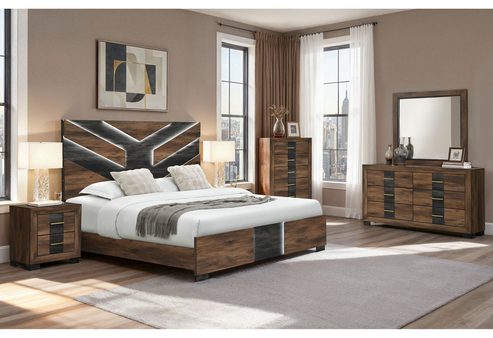 Optimus-Catalog-Final-2-4.jpg OPTIMUS BROWN/BLACK QUEEN BED GROUP - Image 1