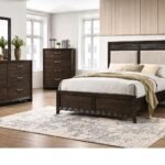 PALERMO KING 5 PC BEDROOM SET DARK BROWN