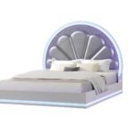 PERLA QUEEN BED MILKY WHITE