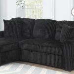 PLUSH SECTIONAL SOFA BLACK