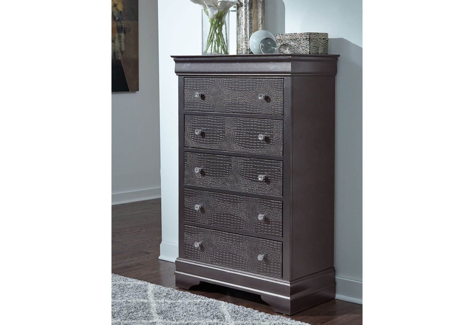 POMPEI-METALLIC-GREY-CH-RSC-1.jpg POMPEI METALLIC GREY CHEST - Image 1
