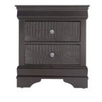 POMPEI METALLIC GREY NIGHTSTAND