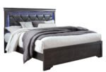 POMPEI METALLIC GREY FULL BED WITH LED - Image 2