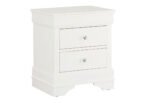 POMPEI METALLIC WHITE NIGHTSTAND - Image 2