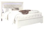 POMPEI METALLIC WHITE QUEEN BED WITH LED - Image 2