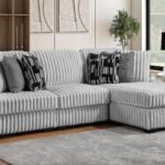 PUFFY SECTIONAL IN GRAY