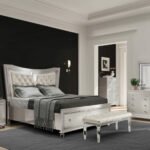 PARIS CHAMPAGNE QUEEN BED GROUP WITH LED