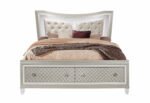 PARIS CHAMPAGNE QUEEN BED WITH LED