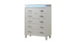 PERLA QUEEN 4 PC BEDROOM SET IN MILKY WHITE - Image 6