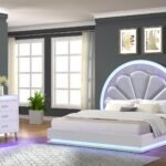 PERLA QUEEN 4 PC BEDROOM SET IN MILKY WHITE