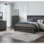 POMPEI METALLIC GREY FULL BED GREY WITH LED