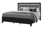 REID BLACK KING BED WITH LED - Image 2
