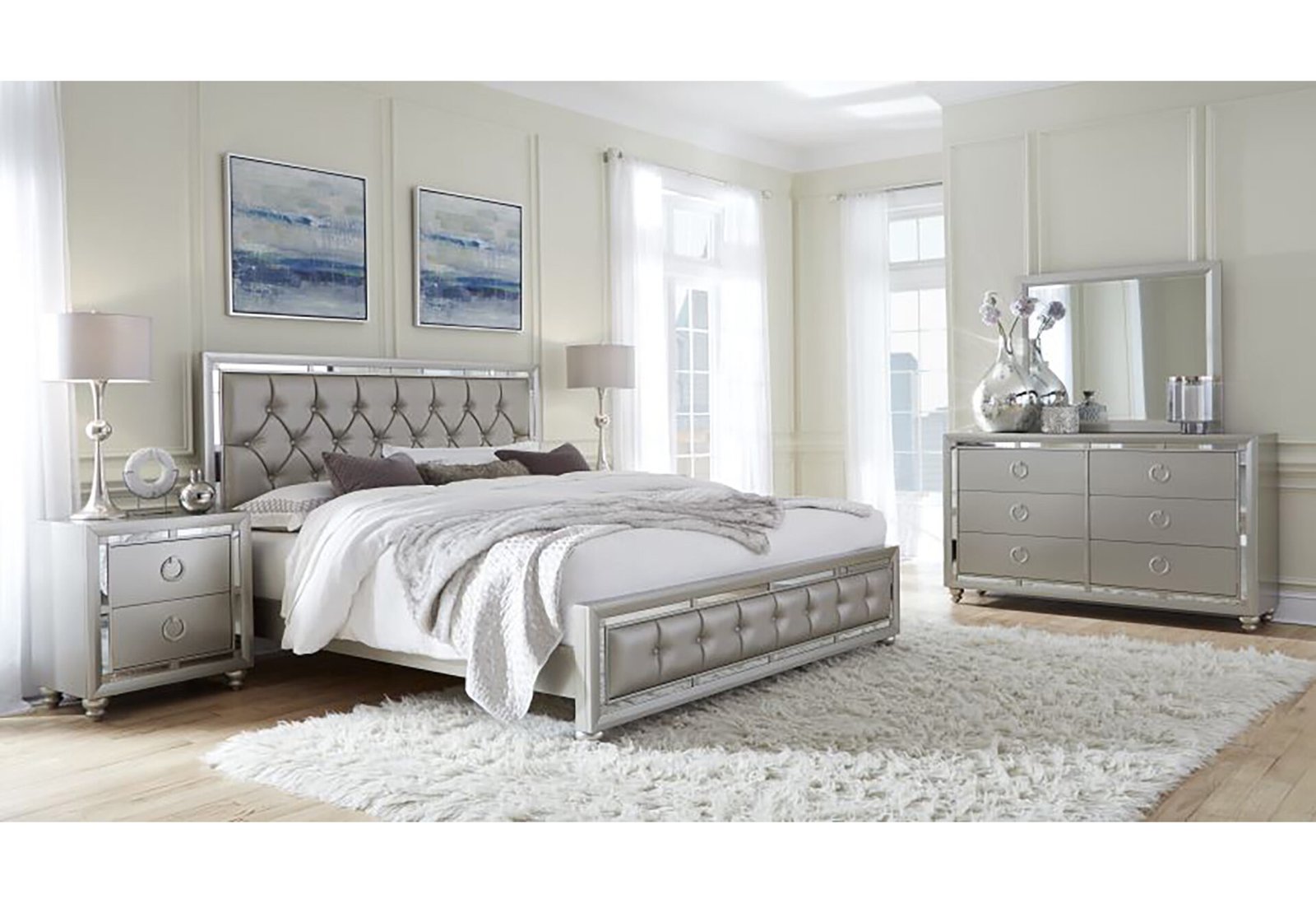 RILEY-RSC-1.jpg RILEY SILVER KING BED GROUP - Image 1