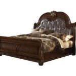 ROMA QUEEN BED DARK WALNUT