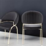 RUBY GOLD LEGS BLACK - 2 CHAIRS PER BOX