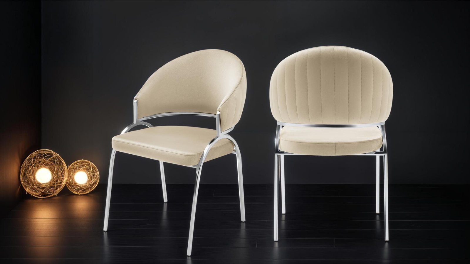 RUBY_STEEL_LEGS_BEIGE_1920x1080_1500_975.jpg RUBY STEEL LEGS BEIGE - 2 CHAIRS PER BOX - Image 1