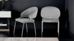 RUBY STEEL LEGS BEIGE - 2 CHAIRS PER BOX - Image 3