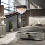 SAMANTHA QUEEN 4 PC BEDROOM SET IN OLIVE SILVER