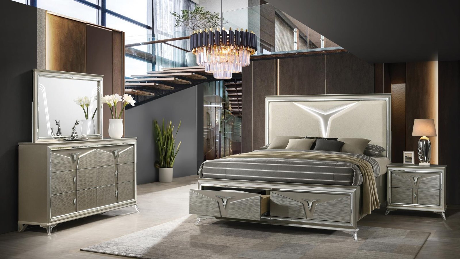 SAMANTHA_MAIN_IMAGE_8_1500_975.jpg SAMANTHA QUEEN 4 PC BEDROOM SET IN OLIVE SILVER - Image 1