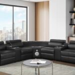 NOVA SECTIONAL WITH 1 CONSOLE (READING LIGHT) - BLACK