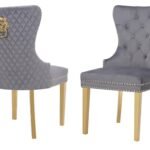 SIMBA GOLD LEGS DARK GRAY - 2 CHAIRS PER BOX