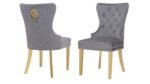 SIMBA GOLD LEGS DARK GRAY - 2 CHAIRS PER BOX