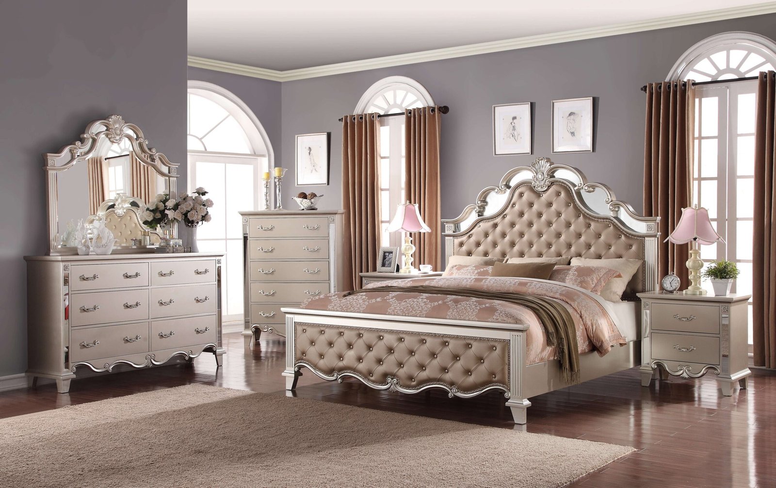 SONIA1748710095.jpg SONIA CHAMPAGNE BEDROOM - Image 1