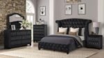 SOPHIA FULL 4 PC BEDROOM SET IN BLACK - Image 3