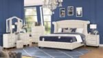 SOPHIA QUEEN 5 PC VANITY BEDROOM SET IN CREAM