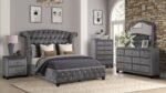 SOPHIA FULL 4 PC BEDROOM SET IN GRAY - Image 4