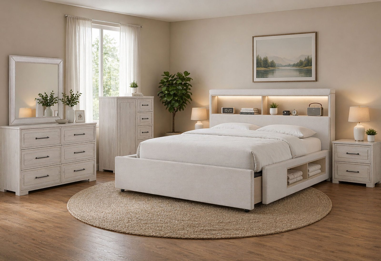 Sadie-Clara-1.jpg SADIE/CLARA BEIGE KING BED GROUP - Image 1