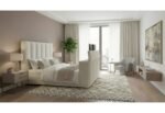 SERENITY CREMA KING BED WITH SPEAKER, TV LIFT AND FIREPLACE