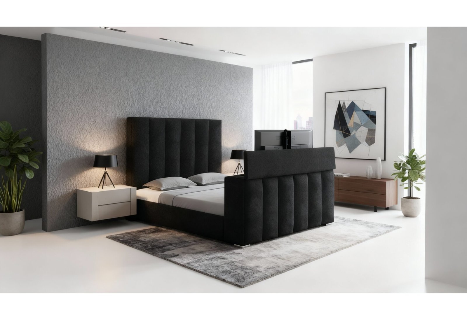 Serenity-Onyx-KBG-RSC-TEMP-2.jpg SERENITY ONYX KING BED WITH SPEAKER, TV LIFT AND FIREPLACE - Image 1