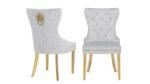 SIMBA GOLD LEGS DARK GRAY - 2 CHAIRS PER BOX - Image 2