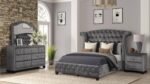 SOPHIA FULL 4 PC BEDROOM SET IN GRAY