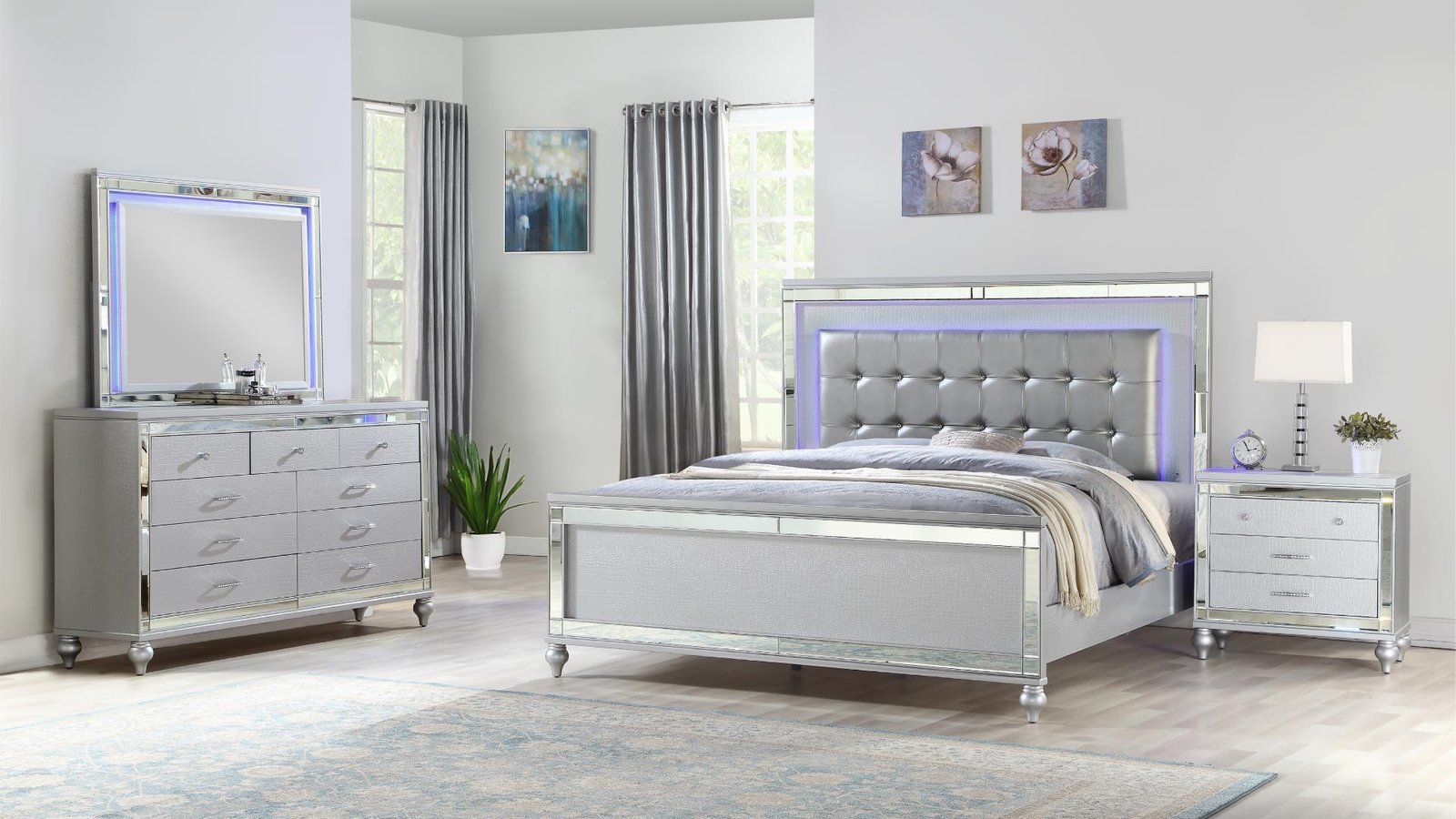 Sterling_Main_Image_Silver_50_1500_975.jpg STERLING FULL 4 PC BEDROOM SET IN SILVER - Image 1