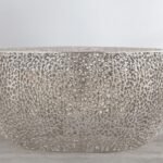 T3502-32 ROUND COFFEE TABLE SILVER
