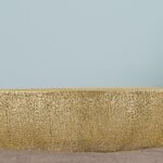 T3601-50 OVAL COFFEE TABLE GOLD