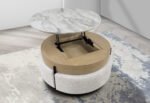 T42 NATURAL COFFEE TABLE WITH 3 STOOLS - Image 2