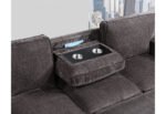 U0203 DARK GREY REVERSIBLE PULL OUT SOFA BED - Image 4
