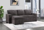 U0203 DARK GREY REVERSIBLE PULL OUT SOFA BED