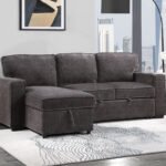 U0203 DARK GREY REVERSIBLE PULL OUT SOFA BED
