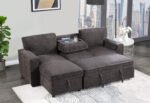U0203 DARK GREY REVERSIBLE PULL OUT SOFA BED - Image 3