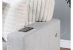 U0204 LIGHT GREY/WHITE REVERSIBLE PULL OUT SOFA BED - Image 3