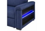 U0211 NAVY PULL OUT SOFA BED WITH LED ACRYLIC SHELVES AND SPEAKERS - Image 2