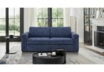 U0211 NAVY PULL OUT SOFA BED WITH LED ACRYLIC SHELVES AND SPEAKERS